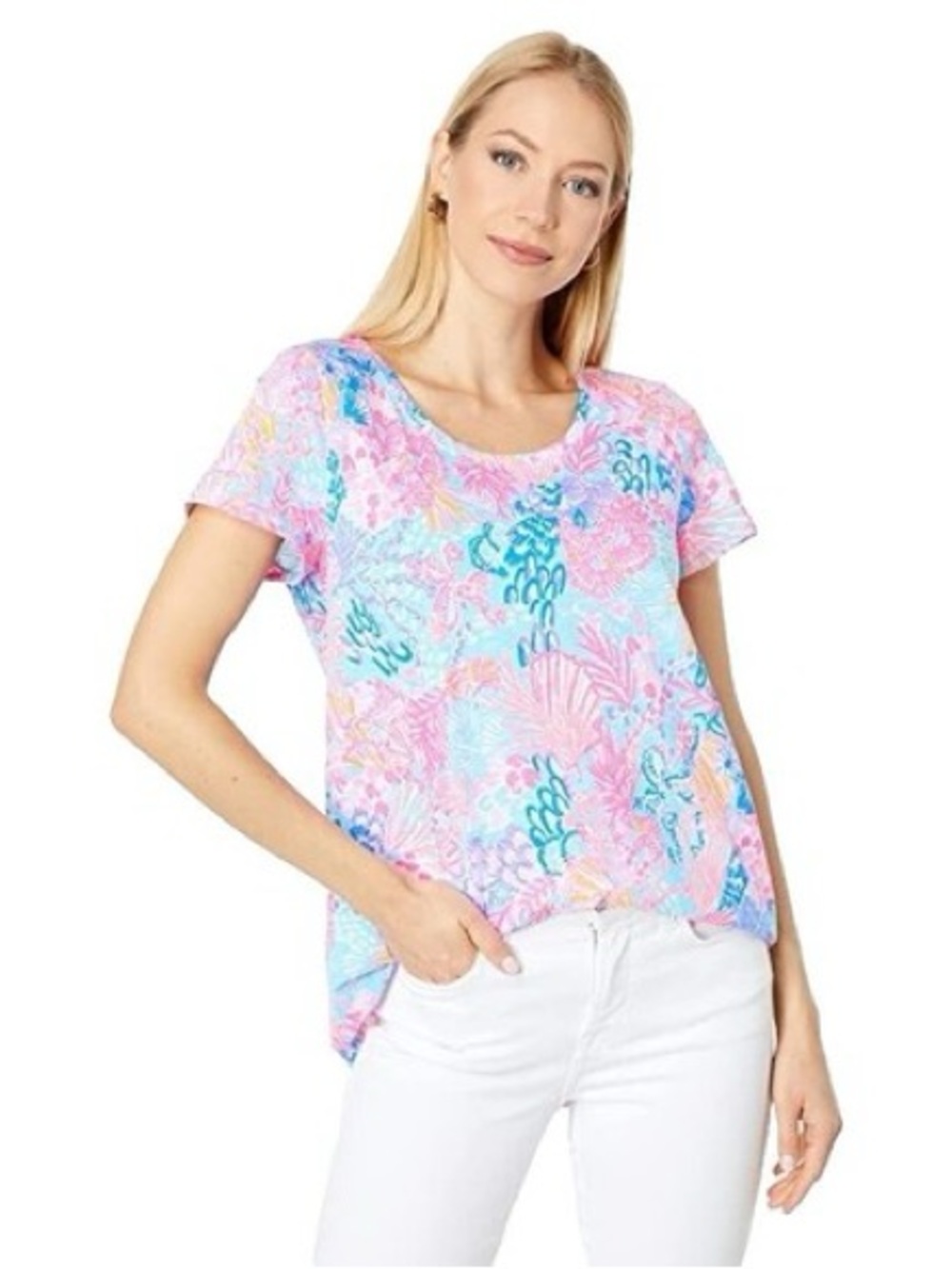 Lilly Pulitzer oversized linen tshirt - M